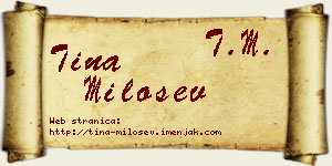 Tina Milošev vizit kartica
